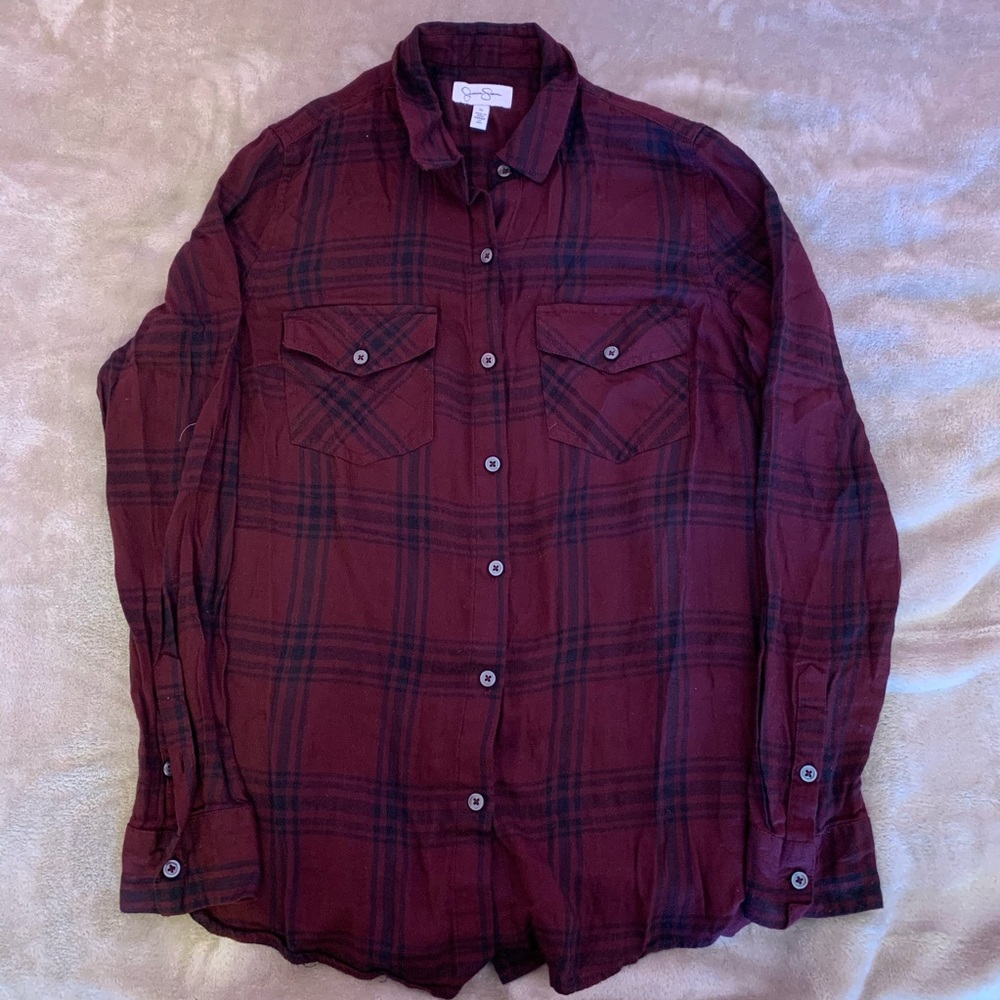 NWOT burgundy flannel
